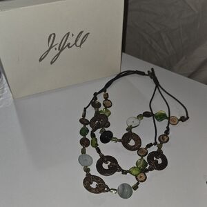 J. Jill Earthy Green and Brown Necklace